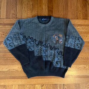 vintage maneater embroidered‎ Golf Sweater
